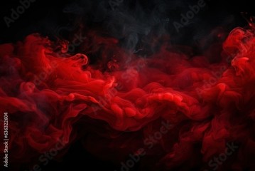 Blue vs red smoke effect black vector background. Abstract neon flame cloud with dust cold versus hot concept. Sport boxing battle competition fog transparent wallpaper design. Police digital banner