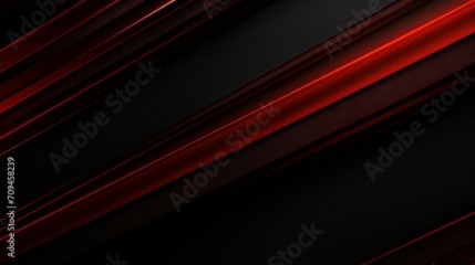 Dynamic red stripes on abstract black background - vibrant and modern design