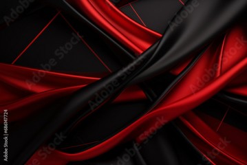 Background that looks like black fabric contrasting with red in a luxurious concept.