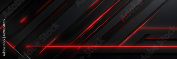 Dark grey black abstract background with red glowing lines design for social media post, business, advertising event. Modern technology innovation concept background