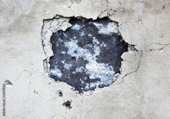 hole in the concrete