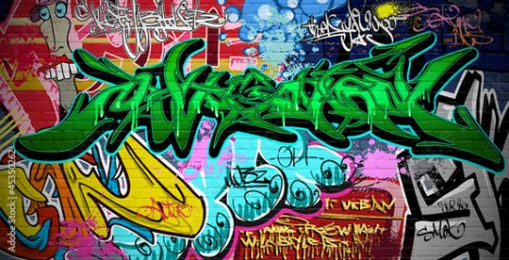 Graffiti Art Vector Background. Urban wall