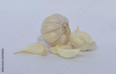 garlic isolated on white background 