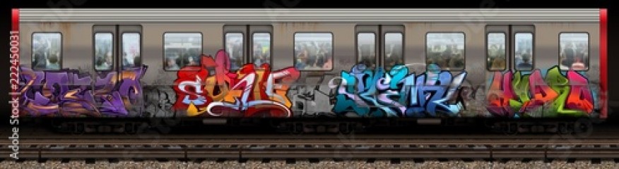 Boston Redline Graffiti Train