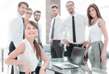 young employee and business team in the workplace
