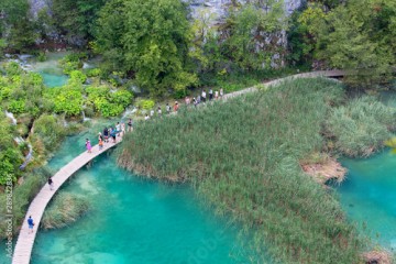 Plitvice Lakes National Park, a miracle of nature, turquoise lake, Croatia
