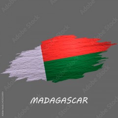 Grunge styled flag Madagascar