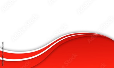 Red wave shape with white lines on white background.