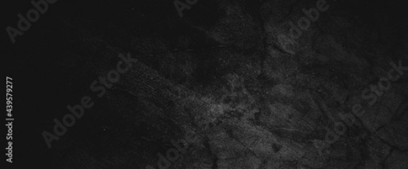 Black wall slate texture rough concrete floor is aged in a retro concept, Texture of a grungy black concrete wall as background