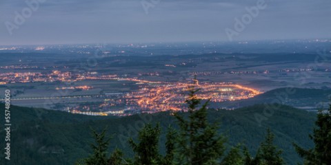 panorama of the city of the mountains