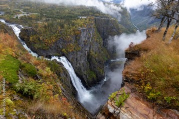 Norwegia wodospad Vøringsfossen