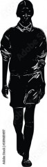 woman walking silhouette