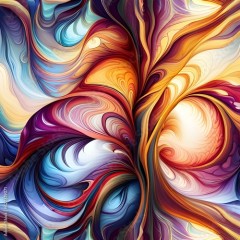Abstract fractal patterns and shapes. Dynamic flowing natural forms. Flowers and spirals. Mysterious psychedelic relaxation pattern generative AI