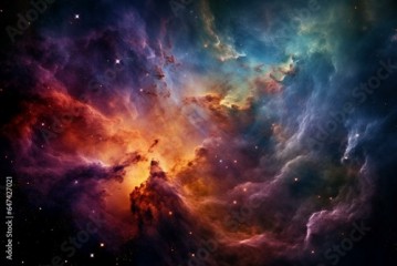 Vivid celestial formation amidst the cosmos captured by NASA. Generative AI
