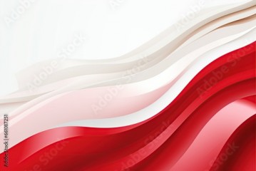 Abstract premium red white wave background social media template