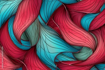Seamless abstract hand-drawn waves pattern, wavy background