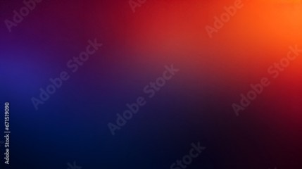 Dark grainy color gradient background, purple red orange blue black colors. Generative AI.