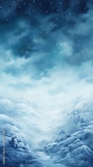 Abstract winter background. Seasons. Cool, blue tones.