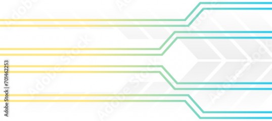 techno lines geometric yellow and green gradient design background