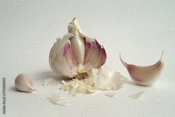 a clove of garlic and cloves