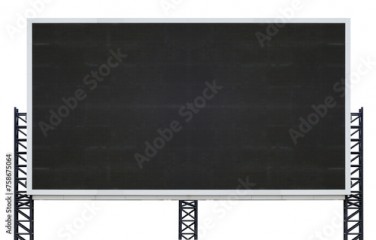 blank big sign board on transparent background png file