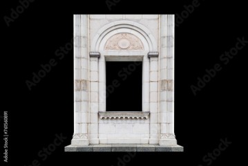 Details, elements of buildings classical architecture. Isolated on a black. Templates for art, design.