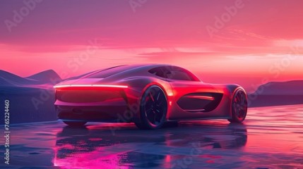 Autonomous vehicle design studio, concept cars, VR testing, solid color background, 4k, ultra hd