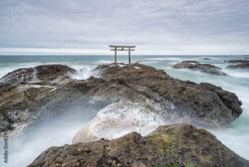 Oarai Isosaki Shinto shrine near the coast, Ibaraki Prefecture, Japan
