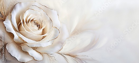 Biała róża, pastelowy makro kwiat. Puste miejsce, zaproszenie