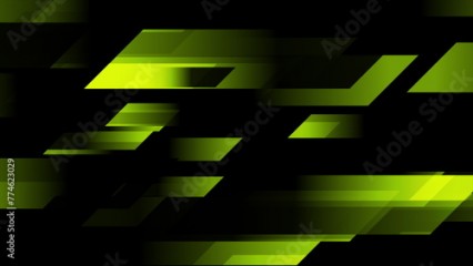 Dark green glossy glowing geometric tech background