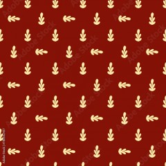 The floral pattern on deep red, seamless pattern, is repeatable