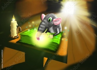 Sweety illustration rat do magic