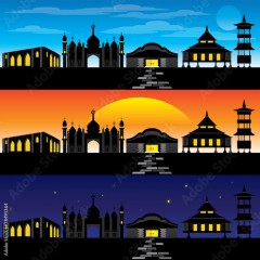Asian Architecture and Building Vector