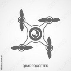 Quadrocopter Icons Flat