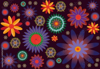 Colorful floral pattern.