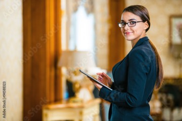 Concept for businesswoman in expensive hotel
