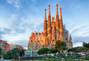 BARCELONA, SPAIN - FEBRUARY 10: La Sagrada Familia - the impress