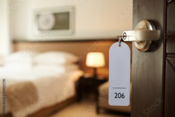 Entering hotel room