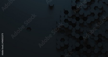 Technical 3D hexagonal background design