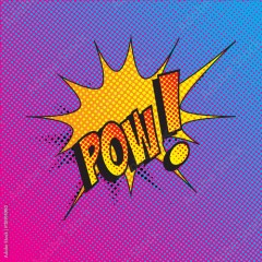 Colourful comic book style explosion vector effect
