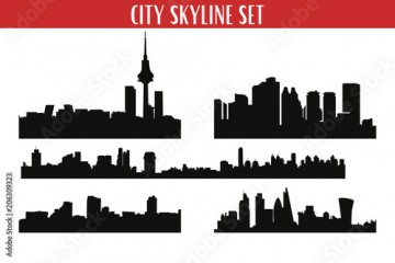 City Skyline Vector Set
