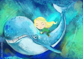 wieloryb z dziewczynką