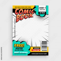 comic book page cover design concept