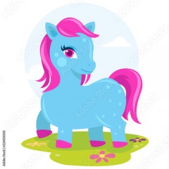 Colorful pony fantasy horse 
