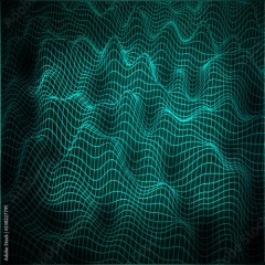 Wireframe abstract wave