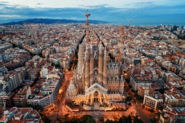 Sagrada Familia aerial view