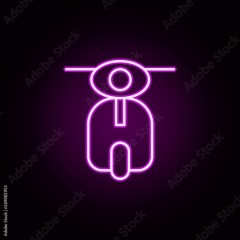 moped neon icon. Elements of transportation set. Simple icon for websites, web design, mobile app, info graphics