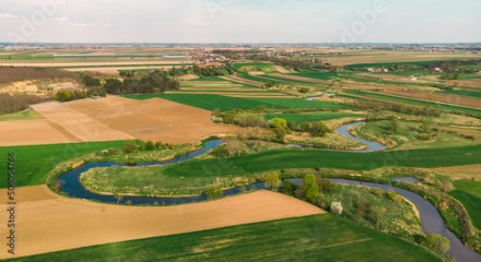 Prosna river in Poland