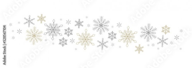 Simple vector snowflakes banner