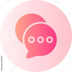 bubble speech gradient icon